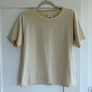 Natural Everybody.world cropped boxy Tee Shirt
